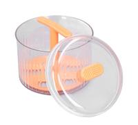Fdit Strumento Creativo per Creare Polpette con Coperchio Trasparente per Uso Domestico in Cucina. Macchina per Polpette Estruse in Pet e PP, Dimensioni 5,12 X 5,12 X 4,72 Pollici (Orange)