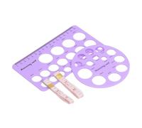 Fdit Strumento di Misurazione Preciso della Flangia del Righello del Capezzolo per Tiralatte, Materiale in Silicone Morbido, Misurazioni Rapide, Adatto per le Neo Mamme, 2 Set (PURPLE)