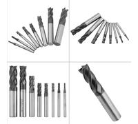 Fdit Strumento per Fresature in Acciaio in Acciaio in Carbide Ad Alta Durness per Calci, 8 Pezzi 2-12 Mm 4 Fischio Set Mulino Finale per Progetti di Carpenteria