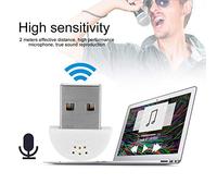 Fdit Super Mini USB 2.0 Rakstresion Mik Mic per il PC Portatile - Computer Ad Alta fedeltà - per Software di Riconoscimento Vocale D'argento (WHITE)