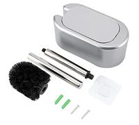 Fdit Supporto a Parete per Scopino WC, Supporto in Acciaio Inossidabile (SILVER)