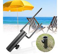 Fdit Supporto Parasole in Acciaio Inossidabile di Base di 35 Cm di 35 Cm, Base di gravità per L'ombrello della Spiaggia, Albero, di Nozze, Peso di 12,3 Once, 1 Pezzo Regolato per Sabbia Morbida