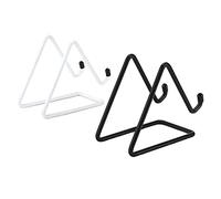 Fdit Supporto per Telefono, Supporto per Telefono da Tavolo Stabile Triangolare con Protezione della Punta in Gomma, in Metallo Placcato Oro da 4 Pollici per Smartphone, (bianco)