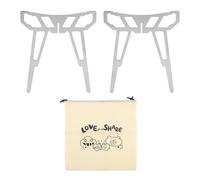 Fdit Supporto per Treppiede in Acciaio Inossidabile in Acciaio, Supporto per Treppiede da Campeggio Compatto Robusto Pieghevole Staccabile per la Buca per Il Fuoco da Campeggio da