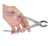 Fdit Tagliarami, Attrezzo da Giardino in Acciaio Inossidabile con Bordo Concavo Rotondo per il Taglio delle Radici degli Alberi Bonsai, Impugnatura Ergonomica