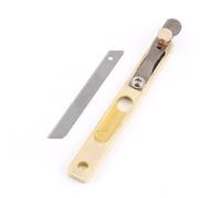 Fdit Taglierina per Pelle Tagliabordi a Lama Regolabile in Ottone e Acciaio Inossidabile per Artigianato in Pelle con Lama Sostituibile