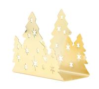Fdit Talbero di Natale in Acciaio Inossidabile Tavolo da Tovagliolo Tavolo Teatro di Carta per Tessuto per Asciugamano di Carta con Design per le Vacanze per Decorazioni per il (GOLD)