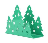 Fdit Talbero di Natale in Acciaio Inossidabile Tavolo da Tovagliolo Tavolo Teatro di Carta per Tessuto per Asciugamano di Carta con Design per le Vacanze per Decorazioni per il (GREEN)