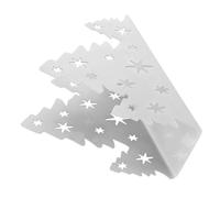 Fdit Talbero di Natale in Acciaio Inossidabile Tavolo da Tovagliolo Tavolo Teatro di Carta per Tessuto per Asciugamano di Carta con Design per le Vacanze per Decorazioni per il (Acciaio inossidabile)