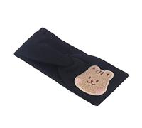 Fdit Tappeti di Agitazione Elastica in Cotone morbido: Pacchetto di Protezione della Testa del Pattern Cotone per Fotografia di Famiglia, Adatto Ai Neonati (BLACK)