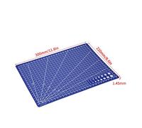 Fdit Tappetino di Taglio A4 di Alta qualità con Linee di Griglia, Nucleo Resistente Alla Lama per il Taglio della Carta e delle Carte, Accessorio per Ufficio, Colore Blu