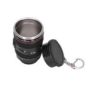 Fdit Tazza da caffè con Obiettivo per Fotocamera, Tazza da 100 Ml in ABS e Acciaio Inossidabile, a Forma di Lente Replica per Casa e Ufficio, Multiuso con Portapenne