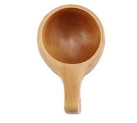 Fdit Tazza da caffè in Legno con Manico, Tazza da tè in Legno Naturale per tè e Bevande Calde, da Campeggio Portatile All'aperto con Impugnatura Ergonomica, da in (tronco)