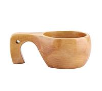 Fdit Tazza di caffè del tè in legno All'aperto Portatile Ecologico del Legno Naturale Leggero Maniglia per tazza per Bar Casa e Viaggi