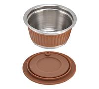 Fdit Tazza Filtrante per Capsule di caffè Riutilizzabile in Acciaio Inossidabile, Efficiente per la Macchina, Goditi il tempo Libero a Casa o in Ufficio (Colore del caffè)