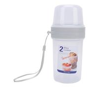 Fdit Tazza Multifunzionale per Alimenti a Doppio Strato per Snack, Frutta Secca, Tazza da Colazione Portatile per Studenti, Contenitore per Yogurt Sigillato per Pranzo Scolastico, Materiale PP