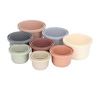 Fdit Tazze Colorate Impilabili, 8 Pezzi di Giocattoli Educativi dal Design Moderno per Regali di Baby Shower, Bagnetto per Bambini, ABS