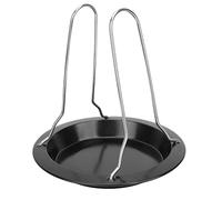 Fdit Teglia per Arrosti, Teglia per Pollo Arrosto Verticale Portatile in Acciaio Inossidabile con Griglia Rimovibile per Uso Barbecue da Campeggio Interno Ed Esterno