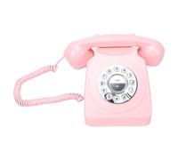 Fdit Telefono Domestico retrò Bluetooth con ID Chiamante e Registrazione della Segreteria Telefonica per Chiamate in Vivavoce e Riproduzione Musicale (PINK)