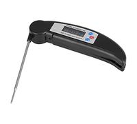 Fdit Termometro da Digitale, Sonda in Acciaio Inox for Domestica e (BLACK)