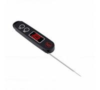 Fdit Termometro da, Sonda in Acciaio Inossidabile 304 con Guscio in ABS, da -20°C a 300°C con Display a LED per Frittura di Carne e Cottura Al Forno (BLACK)