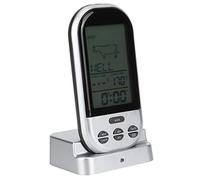 Fdit Termometro Digitale Wireless per Carne con Sonda per Grigliare Barbecue Design Wireless Pre-programmato 8 Temperature per Carne Da Raro a Ben Cotto 0 ℃ ~ 250 ℃ 32 ℉ ~ 482 ℉