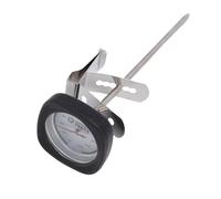 Fdit Termometro per Bevande a Lettura Istantanea con Sonda Sensibile per la Temperatura del caffè e del Latte per Baristi e Bar di Casa Realizzato in Acciaio Inossidabile (BLACK)