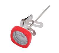 Fdit Termometro per Bevande a Lettura Istantanea con Sonda Sensibile per la Temperatura del caffè e del Latte per Baristi e Bar di Casa Realizzato in Acciaio Inossidabile (rosso)