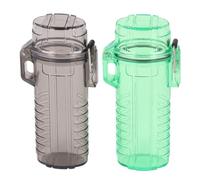Fdit Tubo Portaoggetti Impermeabile, Portatile Compatta con Chiusura Ermetica per Campeggio, Escursionismo, Pesca, Scatola Asciutta in Plastica per Proteggere Chiavi, Orecchini, (e verde)
