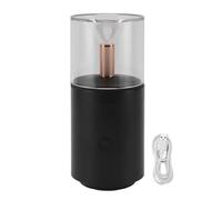 Fdit Umidificatore di Diffusore per Auto, Diffusore Essenziale per Olio Essenziale Aromaterapia Mini Umidificatore USB Candlelight Diffuso per Ufficio Automobilistico (BLACK)