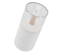 Fdit Umidificatore di Diffusore per Auto, Diffusore Essenziale per Olio Essenziale Aromaterapia Mini Umidificatore USB Candlelight Diffuso per Ufficio Automobilistico (WHITE)