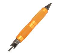 Fdit Utensile per la Preparazione delle Custodie a Doppia estremità, Utensile Manuale per Sbavatura di Smussi in Acciaio con Impugnatura Antiscivolo, per Ricaricare Strumenti