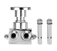 Fdit Valvola a Pedale Ottone Cromato Montaggio a Pavimento per Rubinetto Acqua Fredda, G1/2"