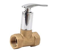 Fdit Valvola di Arresto dell'Acqua, Design Ergonomico in Ottone in Ceramica Premium in Ottone 3/4 Pollici di Freccia di Superficie Elettroplata Tipo di Uscita dell'Acqua