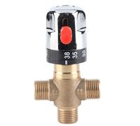 Fdit Valvola Miscelatrice Termostatica G1/2 Pollici con Controllo della Temperatura da 38 ℃ a 42 ℃, Valvola Miscelatrice Doccia con Corpo in Ottone per Bagno, e Lavabo