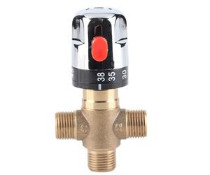 Fdit Valvola Miscelatrice Termostatica G1/2 Pollici con Controllo della Temperatura da 38 ℃ a 42 ℃, Valvola Miscelatrice Doccia con Corpo in Ottone per Bagno, e Lavabo