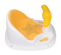 Fdit Vaschetta per il Bagnetto con Schienale, Forte Ventosa, Antiscivolo, Sedia per Doccia per Bambini, Dal Design Stabile e Dall'uso Versatile (bianco giallo)