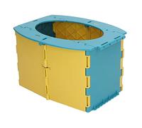 Fdit Vasino Portatile per Bambini, WC da Viaggio Pieghevole per Neonati con Borsa Portaoggetti per Auto, Campeggio e Uso All'aperto (blu giallo)