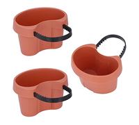 Fdit Vaso da Fiori Contenitore per Piantine in ABS di con Cinghia Regolabile per Balconi Succulenti All'aperto, Contenitore per Piantine in 3 Pezzi