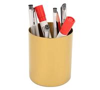 Fdit Vaso in acciaio inossidabile oro Nordic Danimarca Portapenne rotondo in bronzo Dispositivo per la disposizione dei fiori in metallo [Portapenne rotondo dorato]