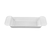 Fdit Vassoio da Bagno Caddy, Scaffale per Vasca da Bagno in Vaicone da Bagno Espantibile Non Slip Pp Lunghezza Regolabile per il Lavandino da con Vaschetta per Vaschetto (1)