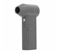 Fdit Ventilatore a Getto da 130000 Giri/min per Potente Ventilatore Elettrico Regolabile a 4 Marce con Luce LED, Ricarica USB, Materiale ABS Leggero per Auto da Ufficio Domestico (GRAY)