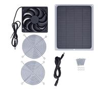 Fdit Ventilatore a Pannello Solare, Ventilatore di Scarico Ad Energia Solare Monocristallino da 6 W per la Ventilazione del Pollaio per e Casetta per Animali Domestici in Serra