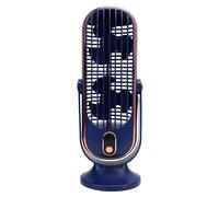 Fdit Ventilatore a Torre da Scrivania Ricaricabile Tramite USB, 5 velocità, Design Silenzioso e Confortevole, Esperienza di Raffreddamento Personalizzabile, Ventilatore da Scrivania, Ventola di (BLUE)