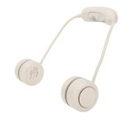 Fdit Ventilatore da Appendere Al Collo con Raffreddamento a Semiconduttore, Ventilatore da Collo Indossabile Regolabile a 3 velocità, Design Pieghevole Silenzioso da 368 G per (Beige)