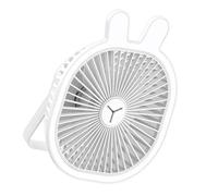 Fdit Ventilatore da Tavolo Portatile 3 velocità con Luce, 360 Rotazione Sospensione Pieghevole, Funzionamento Silenzioso, Repellente per Mosche per Ufficio Casa Dormitorio (WHITE)