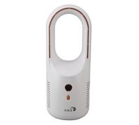 Fdit Ventilatore da Tavolo Portatile Silenzioso Senza Lama, Display di Alimentazione a 6 velocità, USB Tipo C, per Camera da Letto, Ufficio Domestico, Materiale ABS