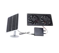 Fdit Ventilatore di Scarico Solare, Ventilatore Ad Energia Solare Impermeabile IPX7 da 20 W con Design a Staffa per Serra, Pollaio, Capannone per Animali Domestici, Ventilazione