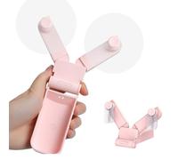 Fdit Ventilatore Pieghevole a Doppia Testa, Ventola Portatile USB da (PINK)