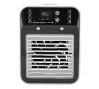 Fdit Ventilatore Portatile con Raffreddamento e Umidificazione, Display Digitale per Dormire e Lavorare, Ricaricabile USB a Basso Rumore con Batteria 3000mAh e Ventola Automatica,